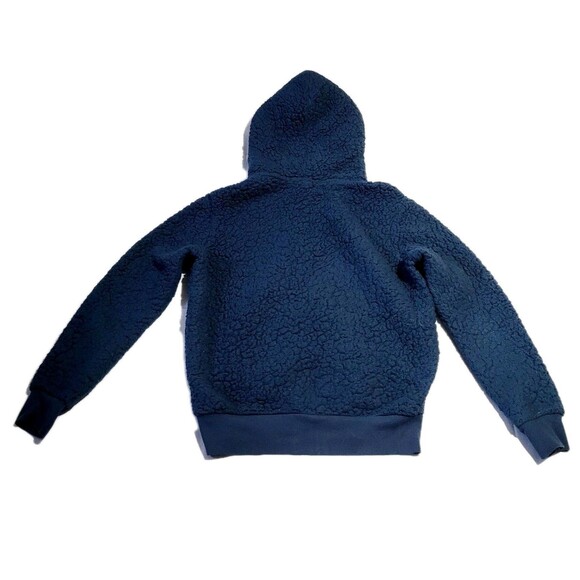 Mark New York Women's Size M Top Hoodie Faux Fur Sweater Blue - Picture 2 of 6